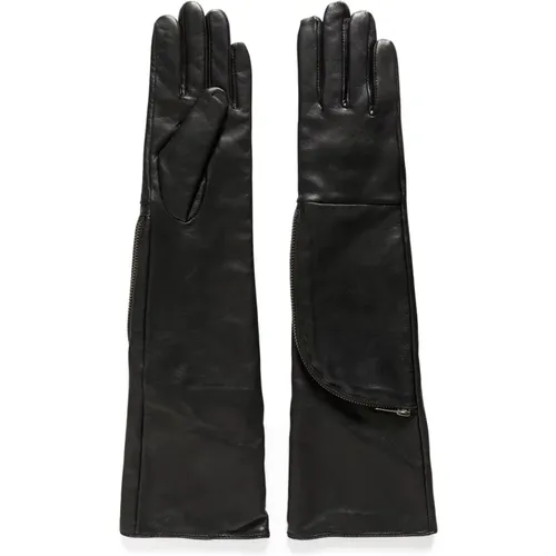 Long Leather Gloves , female, Sizes: M/L, XS/S - Gestuz - Modalova