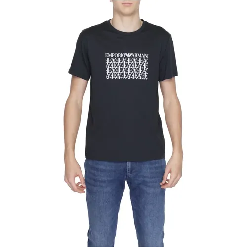 Men's T-Shirt Spring/Summer Collection , male, Sizes: 2XL, XL, S, L, M - Emporio Armani - Modalova