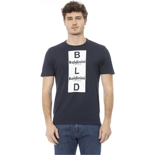 Trend T-shirt mit Logo-Muster , Herren, Größe: XL - Baldinini - Modalova