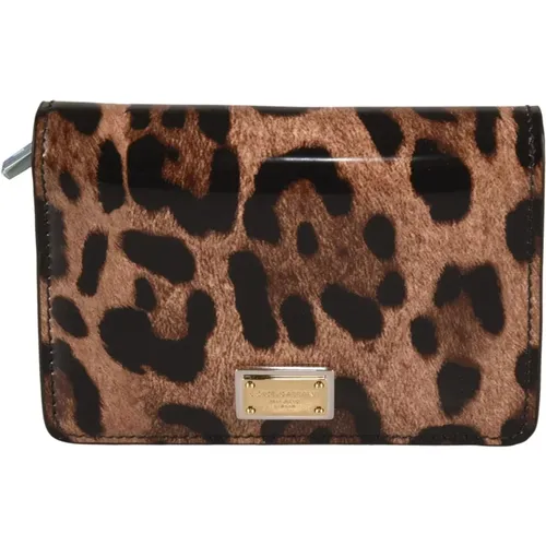 Leopard Print Wallet , female, Sizes: ONE SIZE - Dolce & Gabbana - Modalova