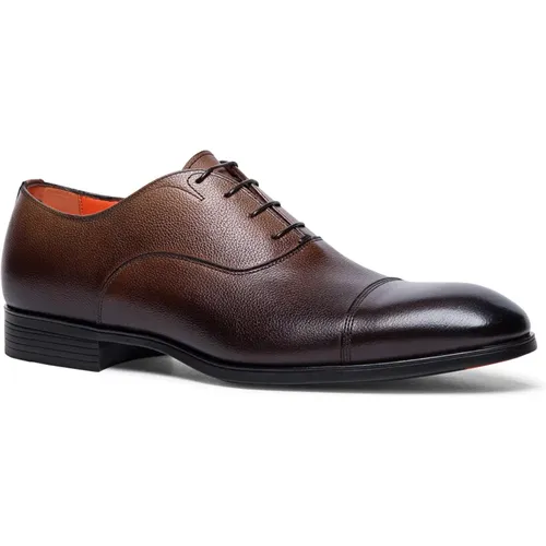 Klassische Leder Oxford Schuhe , Herren, Größe: 41 EU - Santoni - Modalova