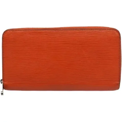 Pre-owned Leather wallets , ONE SIZE - Orange - Modalova