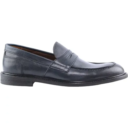 Blaue Gewaschene Leder College Schuhe , Herren, Größe: 43 EU - Marco Ferretti - Modalova