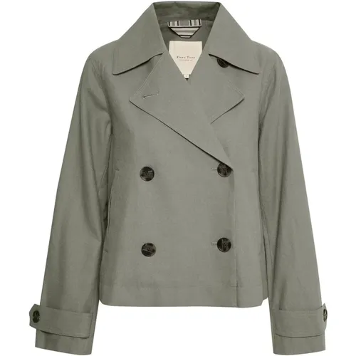 Stylish Jacket with Wide Collar and Buttons , female, Sizes: L, 2XL, M, XL - Part Two - Modalova