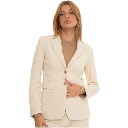 Velvet Button Jacket , female, Sizes: L - Liu Jo - Modalova