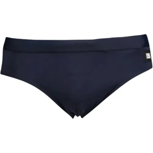 Solid color speedo with rubber logo , male, Sizes: S - Karl Lagerfeld - Modalova