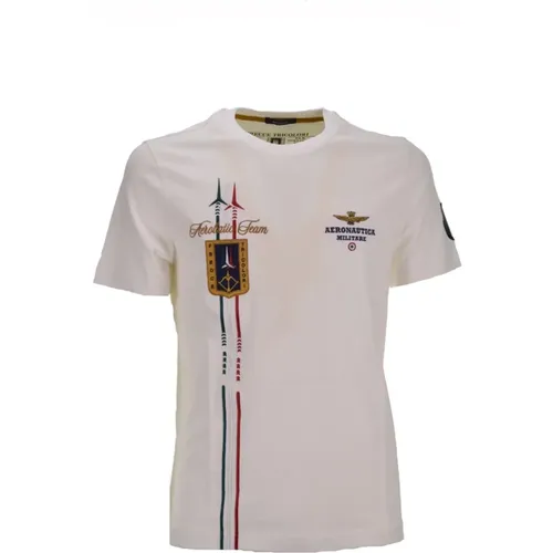 T-Shirts , male, Sizes: 2XL, 3XL, L, XL - aeronautica militare - Modalova