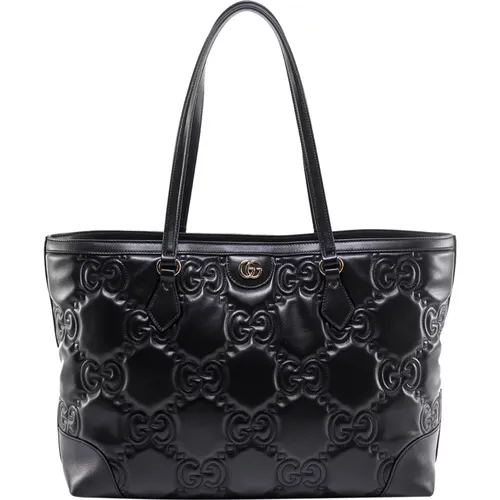 Leather Padded Logo Shoulder Bag , female, Sizes: ONE SIZE - Gucci - Modalova