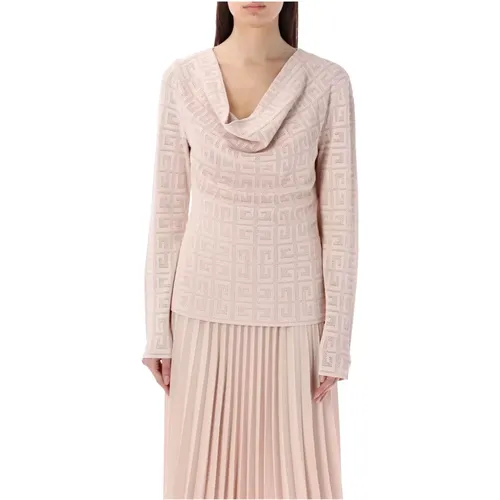 Draped 4G Jaquard Sweater , female, Sizes: M - Givenchy - Modalova