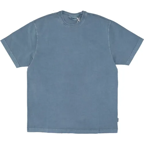 Blau Garment Dye Herren T-Shirt , Herren, Größe: S - Carhartt WIP - Modalova