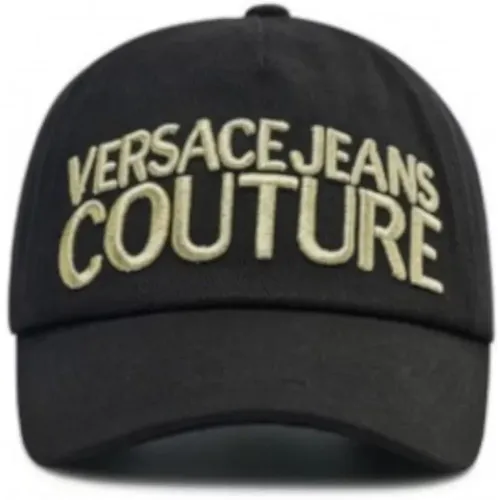 Embroidered Gold Logo Unisex Cap , unisex, Sizes: ONE SIZE - Versace Jeans Couture - Modalova