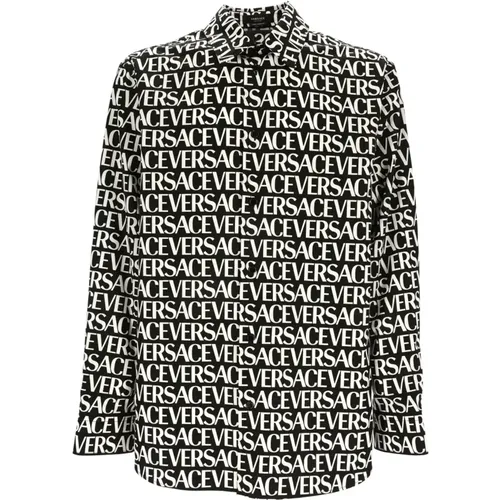 Baumwoll-Logo-Shirt Versace - Versace - Modalova
