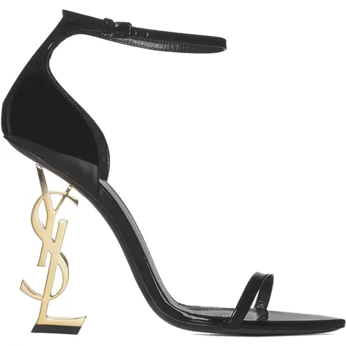 Schwarze Opyum Sandalen - Saint Laurent - Modalova