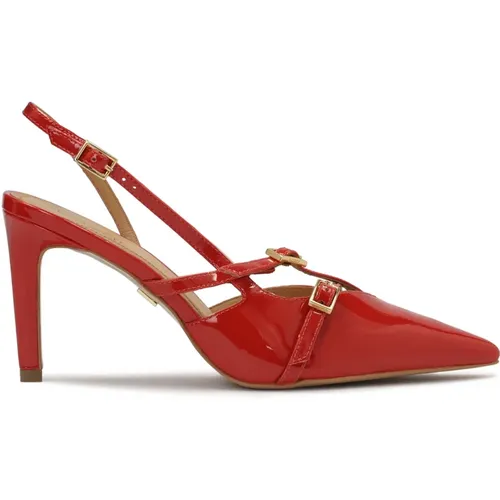 Lackierte rote Slingback-Pumps - Kazar - Modalova