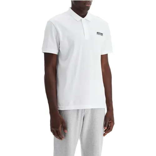 Polo-Shirt mit gesticktem Logo , Herren, Größe: M - Moschino - Modalova