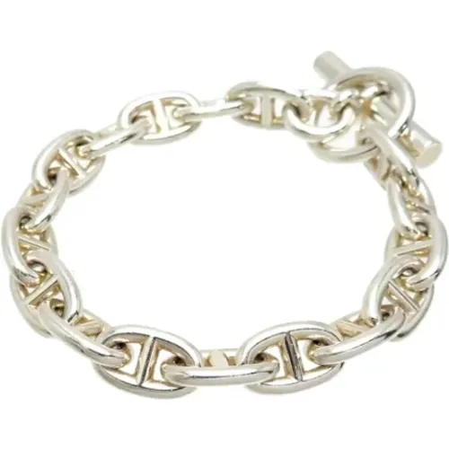 Pre-owned Silver bracelets , male, Sizes: ONE SIZE - Hermès Vintage - Modalova