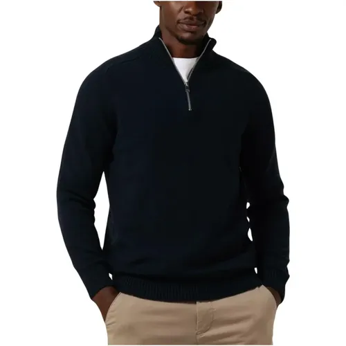Herren Wollmix Zip High Neck Pullover,Wool-mix Zip High Neck Sweater - Selected Homme - Modalova