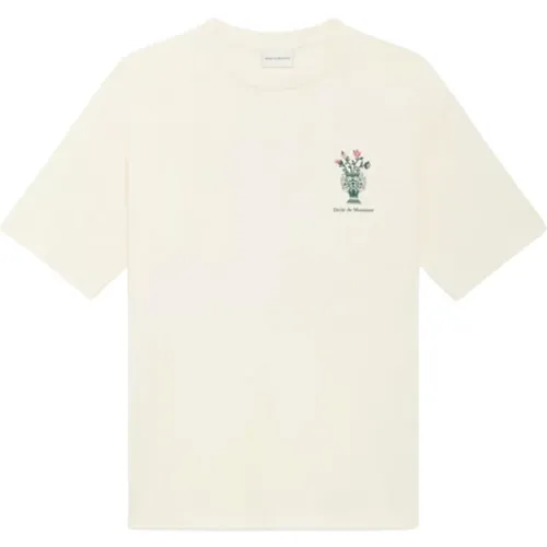 Vase Print Creme T-Shirt , Herren, Größe: S - Drole de Monsieur - Modalova