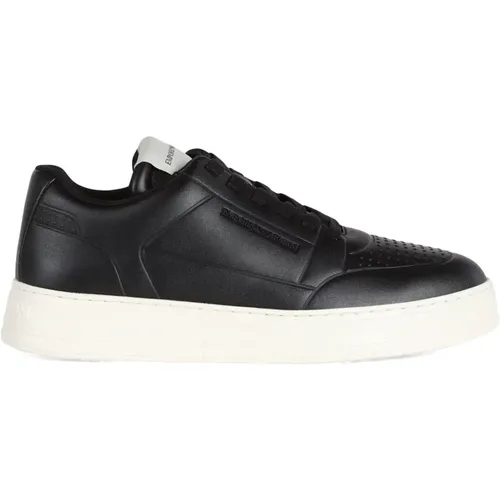 Logo Sneakers in Leather and Eco-leather , male, Sizes: 7 UK, 9 1/2 UK, 10 UK, 8 1/2 UK, 9 UK, 8 UK - Emporio Armani - Modalova