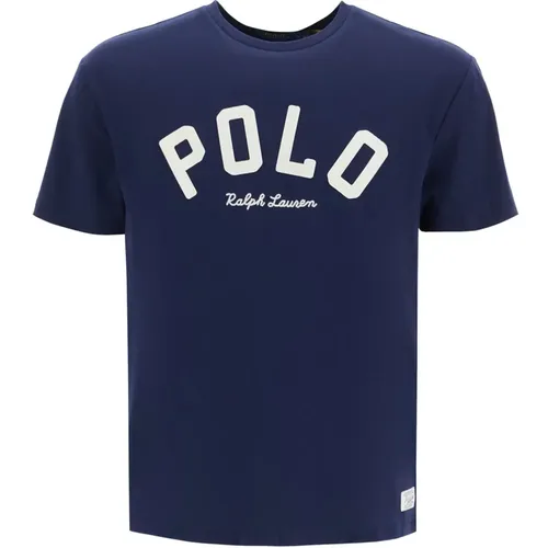 Besticktes Logo Baumwoll T-shirt , Herren, Größe: XS - Polo Ralph Lauren - Modalova