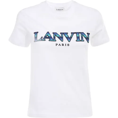 Baumwoll-T-Shirt mit Patch-Detail - Lanvin - Modalova