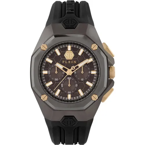 Octagon Brown Watch , male, Sizes: ONE SIZE - Philipp Plein - Modalova