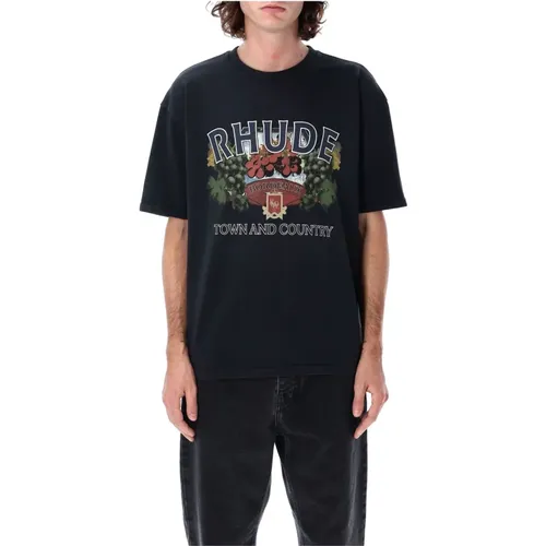 Town and Country Tee Schwarz Rhude - Rhude - Modalova