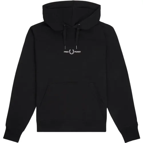 Embroidered Hooded Sweatshirt in , male, Sizes: 2XL, L, XL - Fred Perry - Modalova