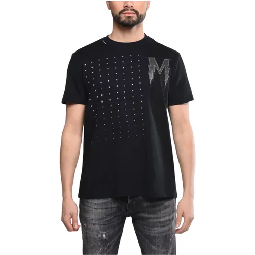 Schwarzes Silber T-Shirt , Herren, Größe: 3XL - My Brand - Modalova