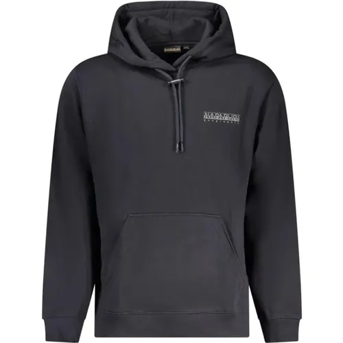 Schwarzer Logo Print Hoodie für Männer , Herren, Größe: 2XL - Napapijri - Modalova