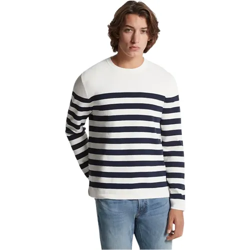 Mariner Stripe Crew Neck Sweater , Herren, Größe: L - Michael Kors - Modalova