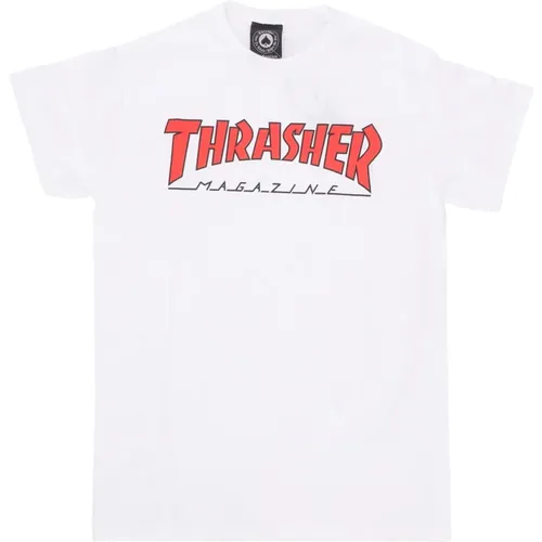 Red/ Tee Short Sleeve Crew Neck , unisex, Sizes: L, XL, M - Thrasher - Modalova