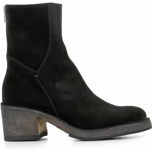 Suede Ankle Boots with Zipper , female, Sizes: 5 UK, 4 1/2 UK, 4 UK, 3 UK - Pantanetti - Modalova