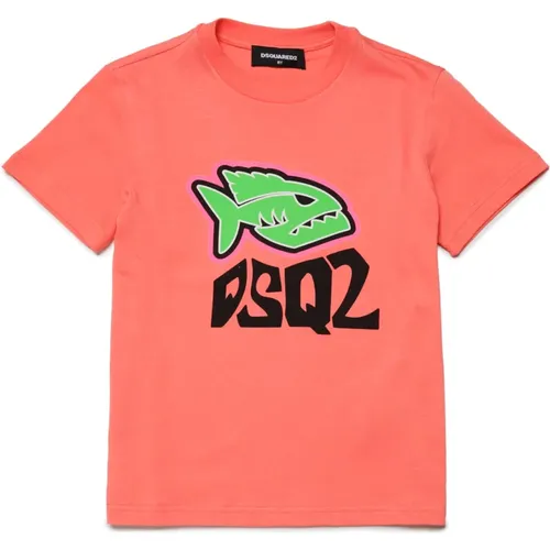 T-Shirt mit Piranha-Grafik - Dsquared2 - Modalova