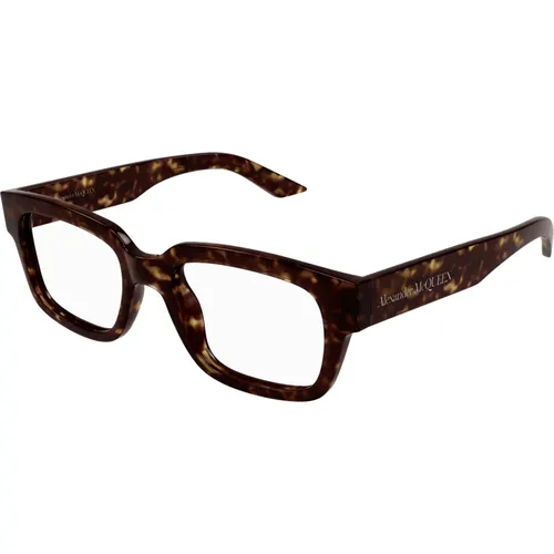 Modische Brille Am0454O Schwarz , Herren, Größe: 52 MM - alexander mcqueen - Modalova