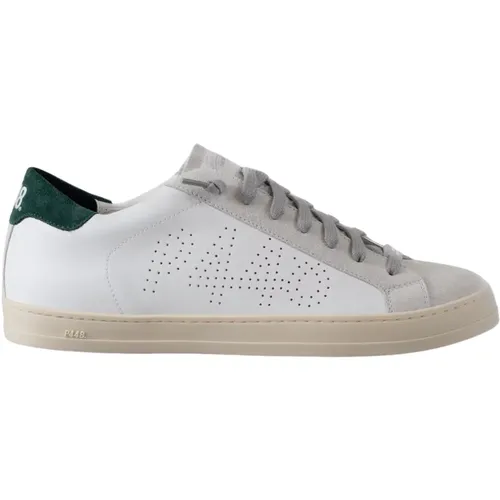 John Denim Leder Sneakers Grüne Sohle , Herren, Größe: 40 EU - P448 - Modalova