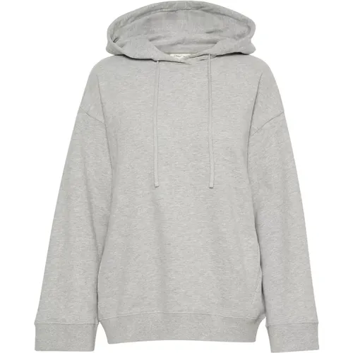 Basis Hoodie Sweatshirt Hellgrau Melange , Damen, Größe: M - InWear - Modalova