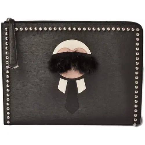 Pre-owned Leather clutches , female, Sizes: ONE SIZE - Fendi Vintage - Modalova