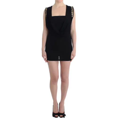 Embellished Jersey Mini Sheath Short Dress , female, Sizes: M, S - roccobarocco - Modalova