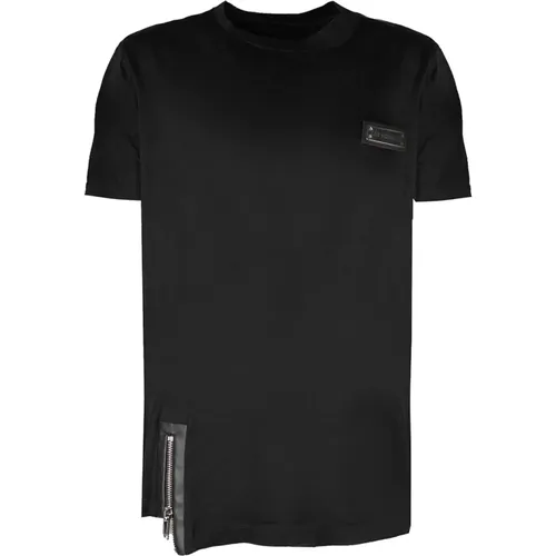 T-Shirt mit Reißverschluss und stilvollen Details - Les Hommes - Modalova