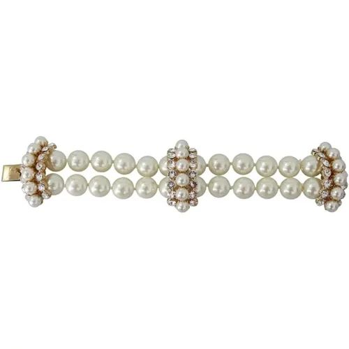 Durchsichtiges Kristallperlenarmband , Damen, Größe: ONE Size - Dolce & Gabbana - Modalova