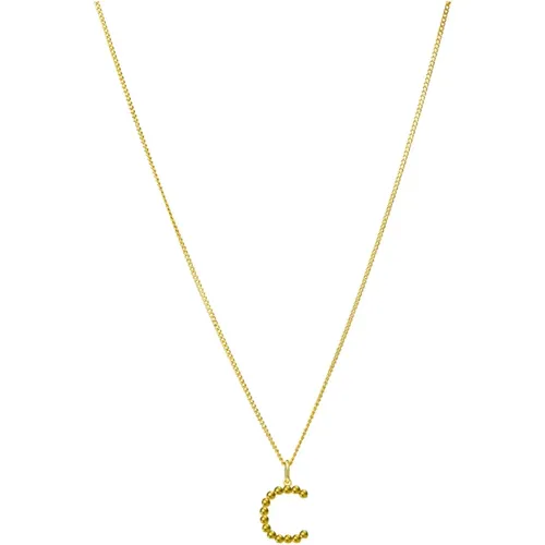 Bubble Letter Necklaces Gold , female, Sizes: ONE SIZE - Vedder & Vedder - Modalova