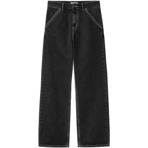 Simple Pant - Schwarz (Stone Washed) , Damen, Größe: W27 - Carhartt WIP - Modalova