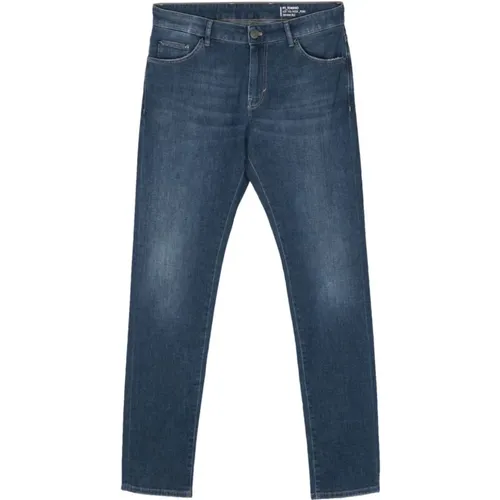 Blaue Denim Jeans Slim Fit , Herren, Größe: W34 - PT Torino - Modalova