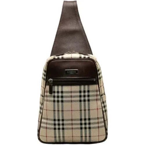 Pre-owned Canvas shoulder-bags , female, Sizes: ONE SIZE - Burberry Vintage - Modalova