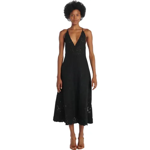 Jacquard Embroidered Long Dress , female, Sizes: 2XS - Sea NY - Modalova