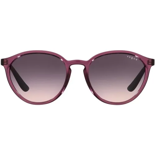 Violett/Grau Rosa Getönte Sonnenbrille , Damen, Größe: 55 MM - Vogue - Modalova