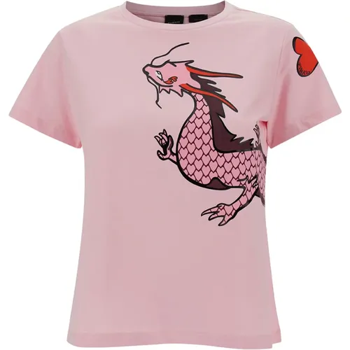 Quentin Logo T-Shirt Collection , female, Sizes: M - pinko - Modalova
