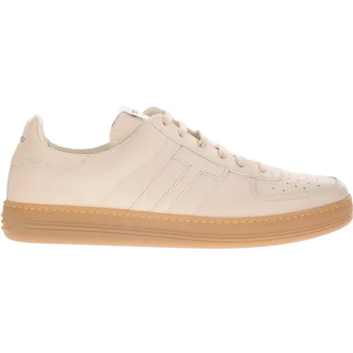 Leather Sneakers - Regular Fit , male, Sizes: 6 UK - Tom Ford - Modalova