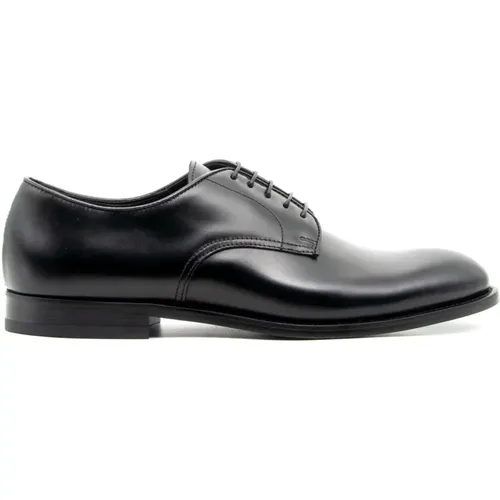 Elegante Derby Leder Flache Schuhe , Herren, Größe: 43 EU - Doucal's - Modalova